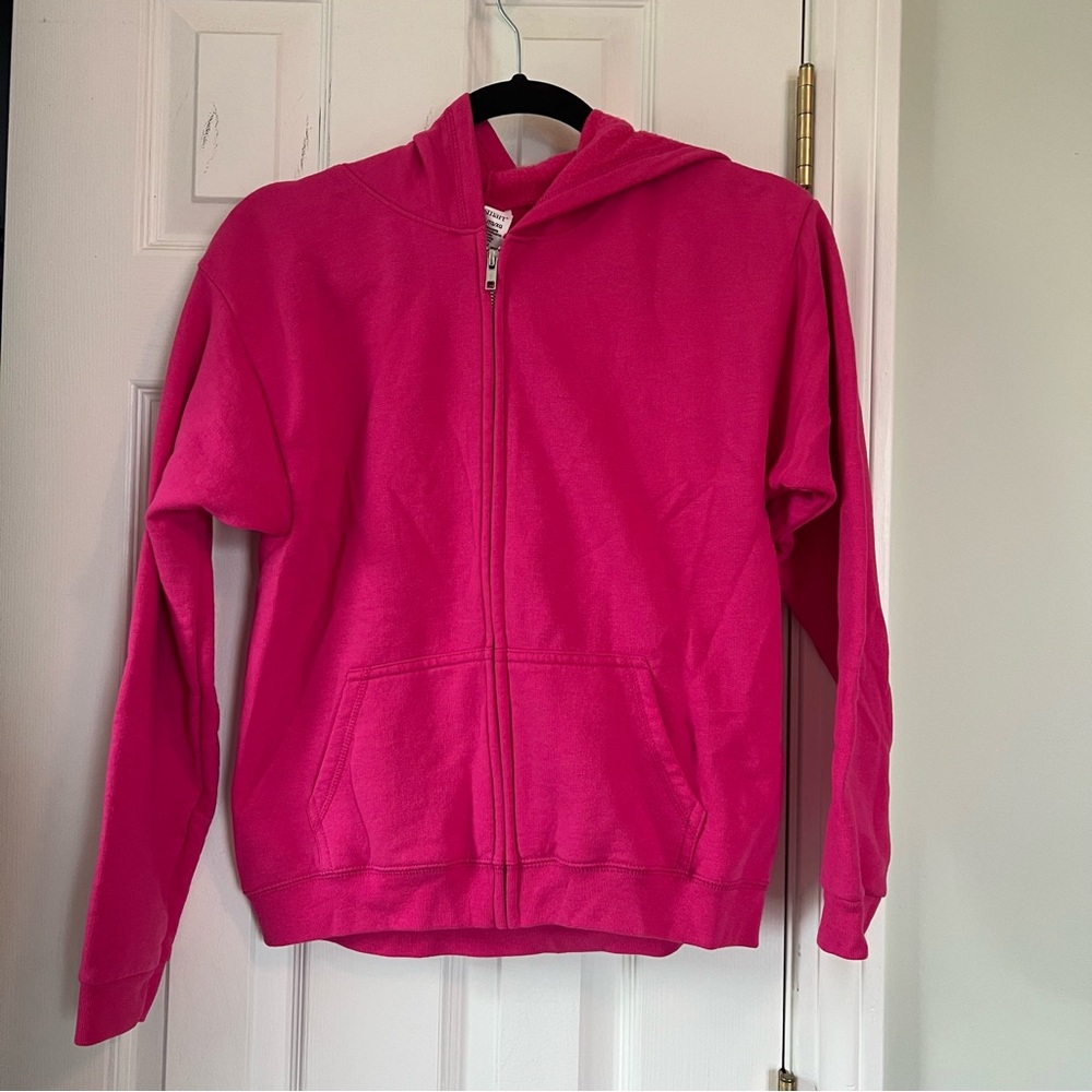 Hanes Vibrant Pink Kids Hoodie Jacket